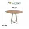 MESA COMEDOR REDONDA - TAPA TIZA - BASE TIZA en Blanco - Mesas de comedor, Uruguay | Champagne Home, vista 2 de 4