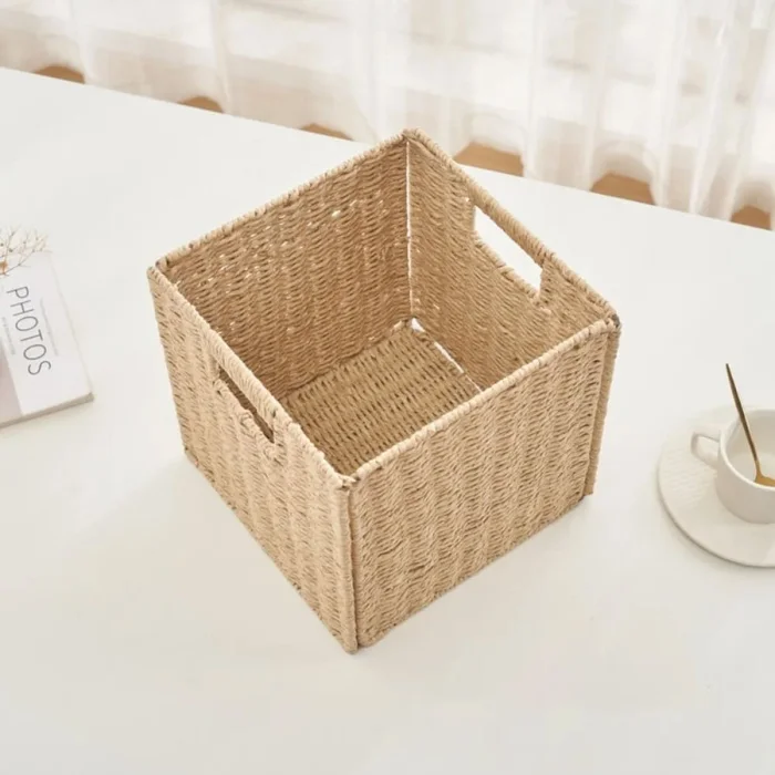 Cesta cuadrada ratán - Canastos, Uruguay | Buho Store, vista 3