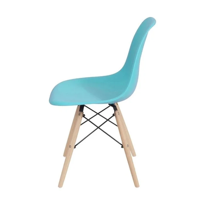 SILLA EAMES COMEDOR CON BASE EN MADERA TURQUESA en Turquesa - Sillas, Uruguay | Decohogar, vista 2