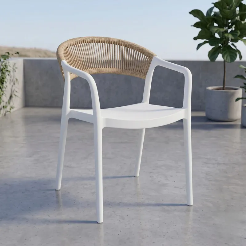 Silla de Jardín Exterior Valencia - Blanco en Blanco - Sillas, Uruguay | Ecowood