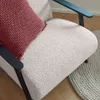 Butaca Meghan borrego - blanco y patas de madera maciza de fresno con acabado wengué en Blanco - Butacas, banquetas y puffs, Uruguay | Kavehome, vista 2 de 7