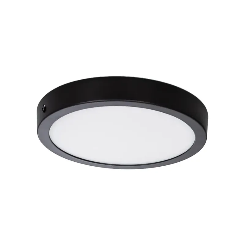Panel LED Redondo de Adosar Negro 18W en Negro - Lámparas colgantes, Uruguay | Serlux