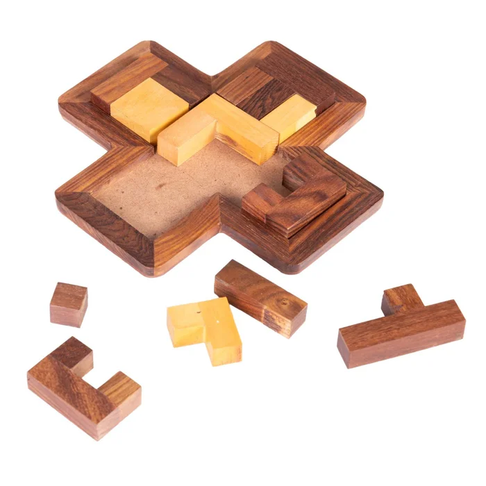 Juego Mesa Puzzle Cruz Madera Marron 3533 en Marrón - Decoración, Uruguay | Divino, vista 2