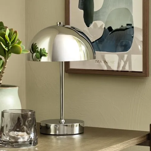 Lámpara batería KENT Ø16xH25 cm cromo en Plateado - Iluminación, Uruguay | JYSK
