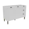 Bajo Mesada 2 Puertas 3 Cajones Mdf Tiradores Metalicos en Blanco - Butacas, banquetas y puffs, Uruguay | Soy Hogar, vista 3 de 8