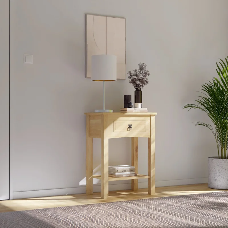 Mesa de luz Sommier - Linea Mexicana - Natural en Madera natural - Mesas de luz, Uruguay | Rústico Hogar, vista 3