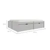 Cama Madera Maciza Con Cajones - 2 plazas - Linea Beauty / Funcional - Gris en Gris - Dormitorio, Uruguay | Rústico Hogar, vista 4 de 5