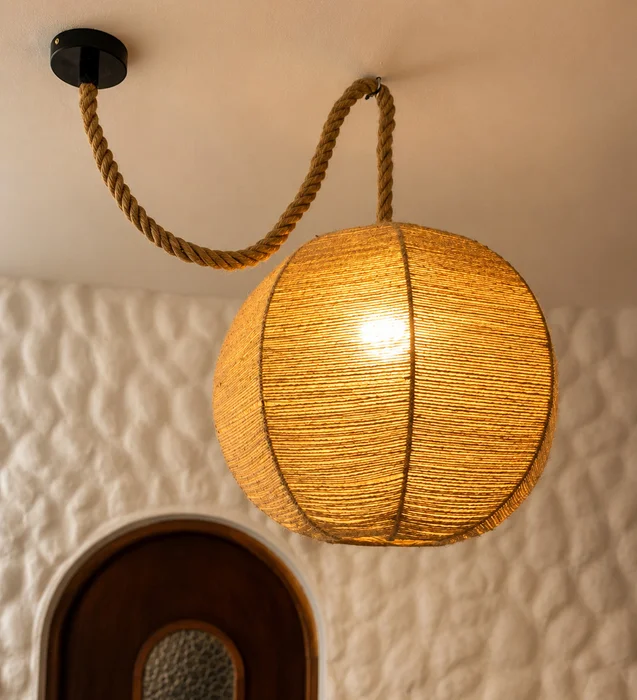Lampara colgante de hilo GEA en Madera natural - Lámparas colgantes, Uruguay | Simple Deco, vista 3