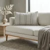 Almohadón Algodón Raya rectangular Gris|Negro|Natural en Multicolor - Textiles, Uruguay | Indrana, vista 2 de 3