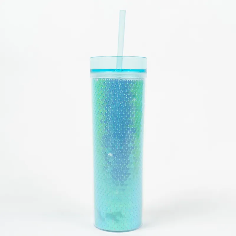 Vaso Con Tapa + Sorbito Gaiman - Azul en Azul - Muebles para el exterior, Uruguay | Indian