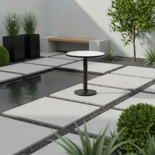 Mesa Acero Blanco Cadiz en BCO/NEG - Muebles para el exterior, Uruguay | Divino