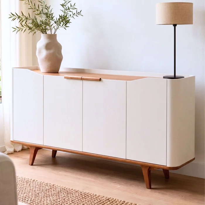 Aparador Arc tipo Buffet 1.6 - Linea Manhattan en Blanco - Aparadores y recibidores, Uruguay | Rústico Hogar