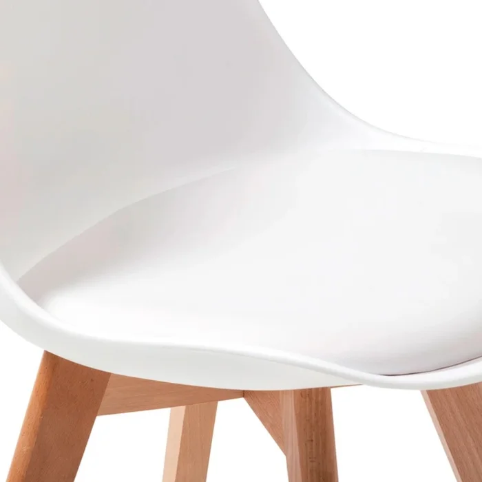 Juego de Comedor 6 Sillas Eames acolchada 120 - Blanco en Blanco - Mesas de comedor, Uruguay | Rústico Hogar, vista 4