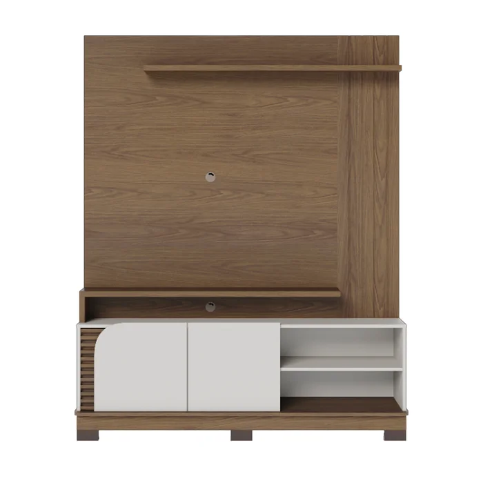 Modular Rack Panel 2 Puertas Con Estantes Hasta 50 Pulgadas en Marrón - Muebles para TV, Uruguay | Soy Hogar, vista 3