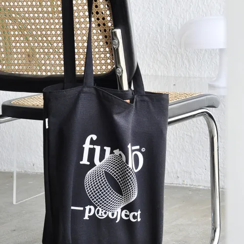 T01 — tote bag funlō en Negro - Textiles, Uruguay | Funlo Project