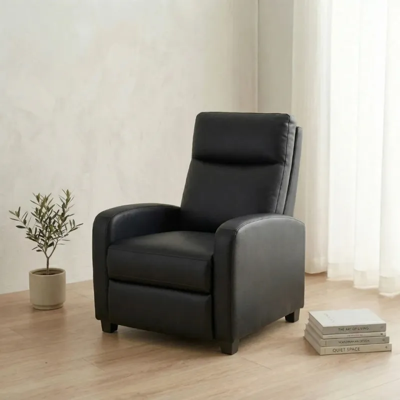 Butaca 1 Cuerpo Tela Repelente al Agua Living - Negro Cuerina en Negro - Sillones y sofás, Uruguay | Ecowood