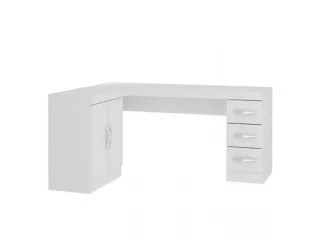 Escritorio en L 2 puertas 3 cajones en Blanco - Escritorios, Uruguay | Quesal, vista 3