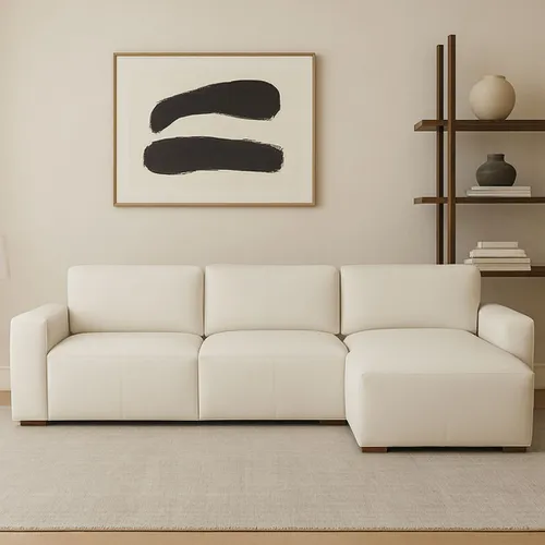 Sofá con chaise LOFT Blanco DERECHO - Sillones y sofás, Uruguay | Viasono