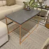 Mesa de Centro Ratona Rectangular (Mármol Gris / Pie Dorado) - Mesas de living, Uruguay | Berna home, vista 2 de 2