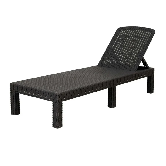Reposera Plegable Polipropileno Negro Tulum en Negro - Muebles para el exterior, Uruguay | Divino, vista 2
