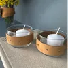 Velas circulares en cuero – Set x2 - Decoración, Uruguay | Dreams On Time, vista 1 de 10