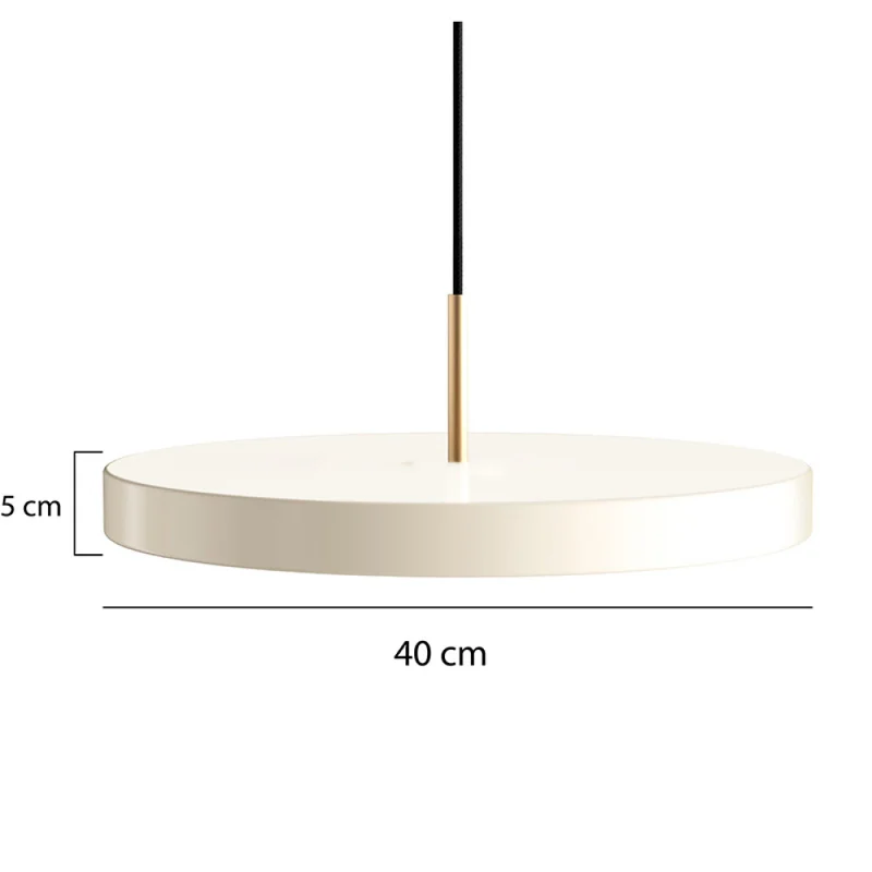 Luminaria LED Colgante Florence Mediana Blanca 36W en Blanco - Lámparas colgantes, Uruguay | Serlux, vista 5