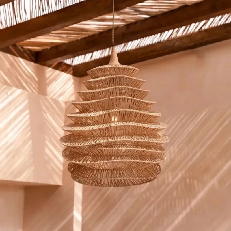 Lámpara Colgante de Ratán Zanafi | Casakos en Madera natural - Lámparas colgantes, Uruguay | Casakos