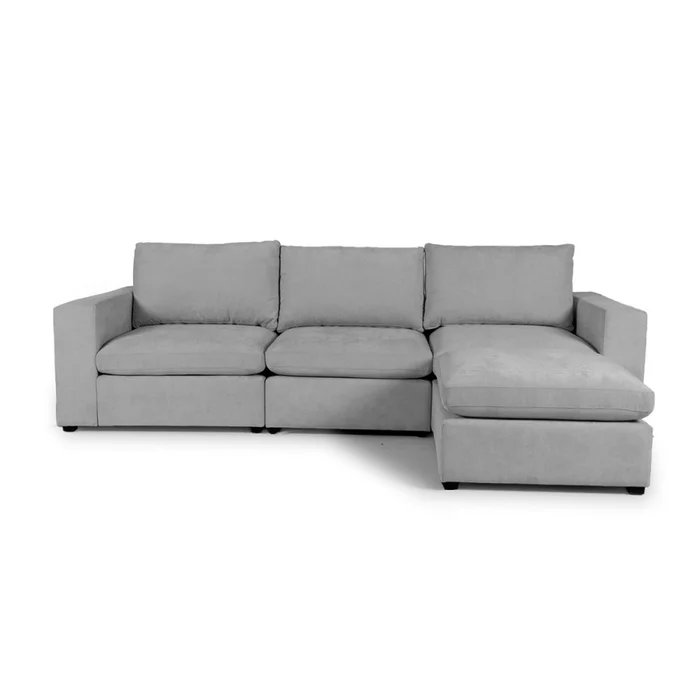Sofá Modular Conecta (4 módulos) - Tela Microfibra - TC1009 (Plata) en Gris - Sillones y sofás, Uruguay | NYR, vista 2