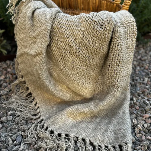 THROW RUSTICO 130X190 BEIGE VINTAGE en Beige - Textiles, Uruguay | Masinfinito Casa