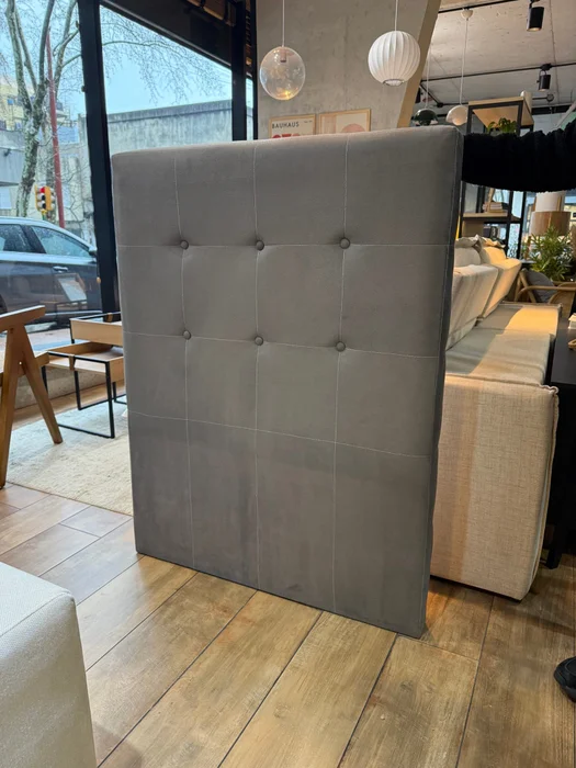 Respaldo Imperial Capitoneado 1 Plaza - Gris Oscuro en Gris - Respaldos de cama, Uruguay | Berna Home, vista 5