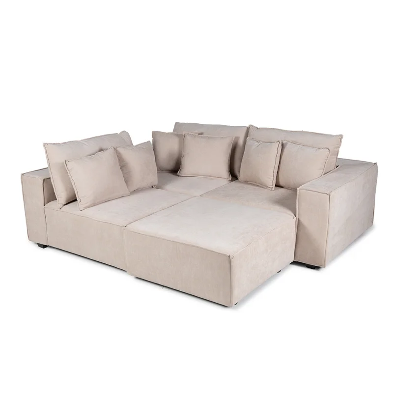 Sofá Modular Maia (4 módulos) - Tela Microfibra - 12072 (Beige) en Beige - Sillones y sofás, Uruguay | Nyr, vista 4