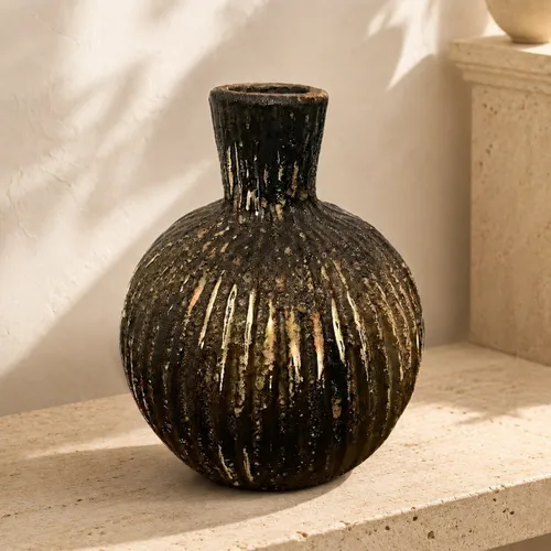 Jarrón Lato en Verde oliva - Decoración, Uruguay | Camino a Casa