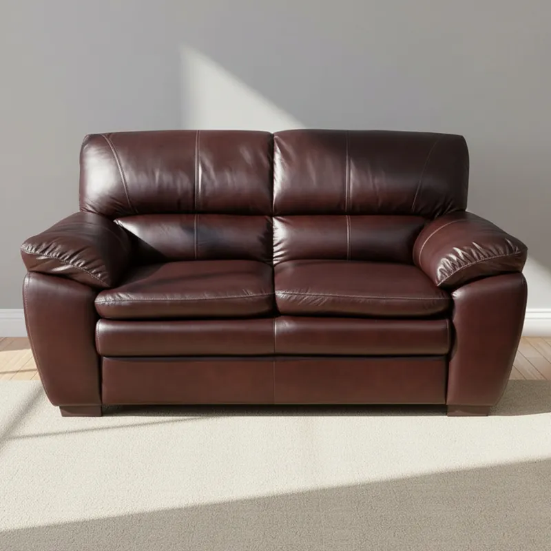 Sofá 2 Cuerpos Cuero-100-natural Marron New Focus Cognac en Marrón - Sillones y sofás, Uruguay | Divino