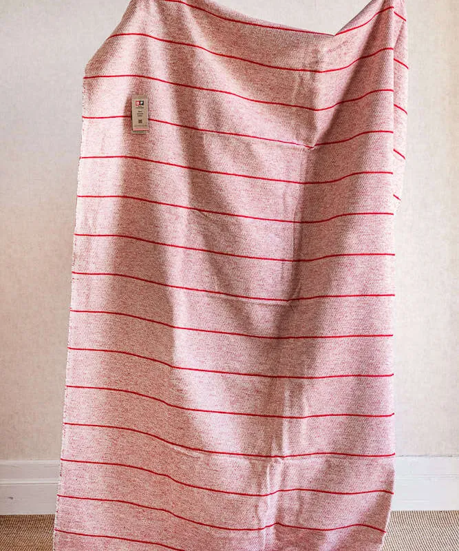 MANTA AUSTRIACA CHERRY STRIPES - 2.00 X 1.40 MTS - Textiles, Uruguay | La Iberica