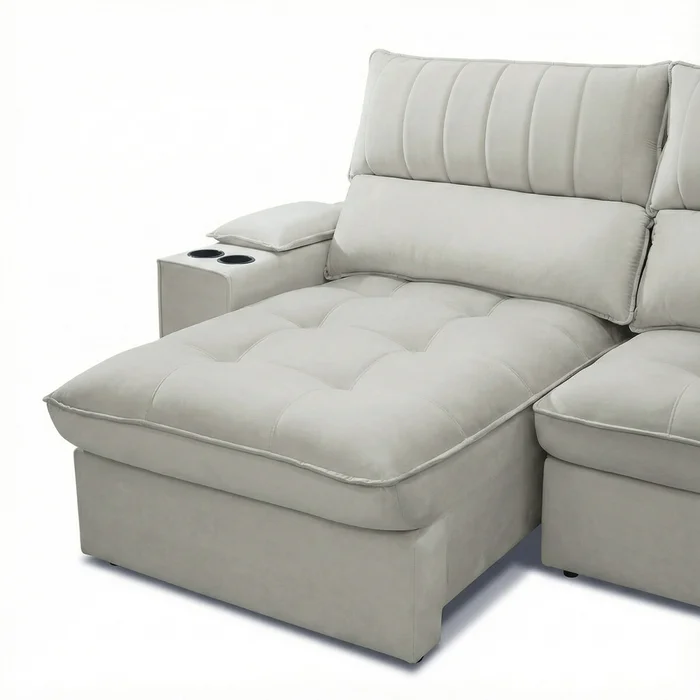 Sillón 3 cuerpos Retráctil Reclinable - Bariloche - Beige en Beige - Sillones y sofás, Uruguay | Rústico Hogar, vista 3