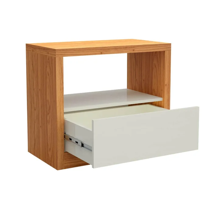 Mesa de Luz 100% Mdf - Balton - TW140JW en Madera natural - Mesas de luz, Uruguay | Balton