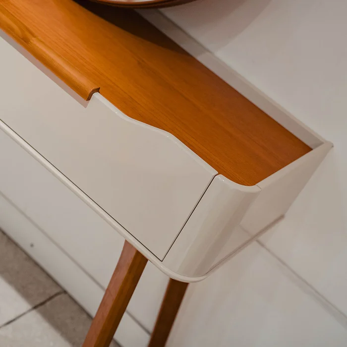 Mesa de Arrime Aparador AVC - Línea Nevada - Blanco/Natural en Blanco - Mesas de arrimo, Uruguay | Ecowood, vista 5