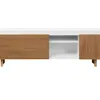 Rack PLISSE 1.80 m Blanco en Blanco - Muebles para TV, Uruguay | Finkel, vista 2 de 5