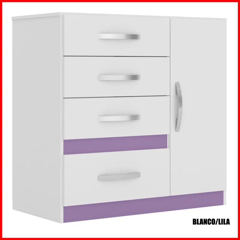 Comoda con puerta – Venus 707 en Multicolor - Cómodas, Uruguay | Punto Unión