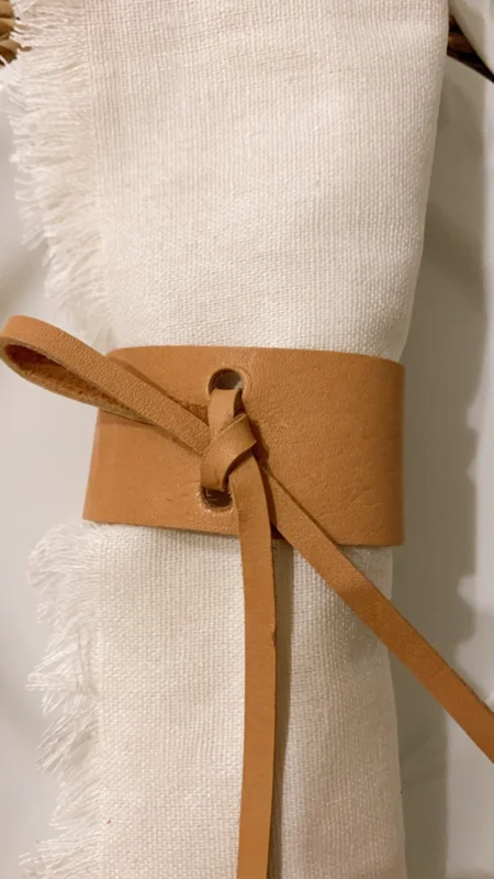 Servilleteros en cuero con lazo – Set x6 - Textiles, Uruguay | Dreams On Time, vista 3