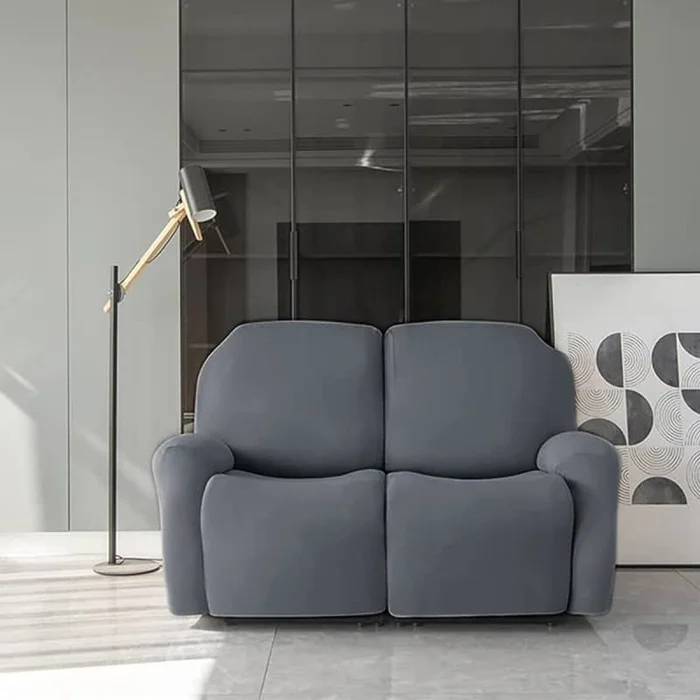 Funda sillón reclinable 2 cuerpos lisa - gris en Gris - Textiles, Uruguay | Buho Store, vista 2