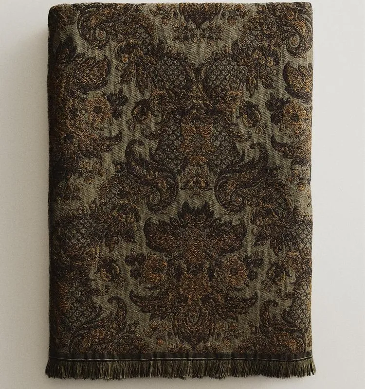 MANTA JACQUARD FLORES - Textiles, Uruguay | Zara Home