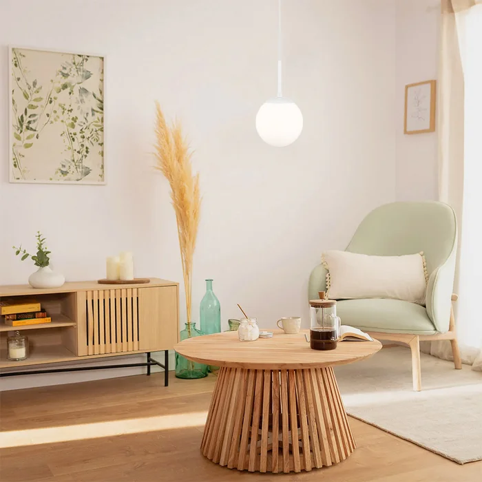 Lámpara Colgante Miami Blanca ø 15 cm en Blanco - Lámparas colgantes, Uruguay | Serlux, vista 3