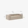 Sofá Blok 3 plazas - beige 240 cm en Beige - Sillones y sofás, Uruguay | Kavehome, vista 7 de 7