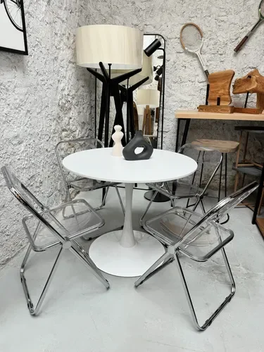 Mesa de Comedor Tulip (90cm) – Blanca en Blanco - Mesas de comedor, Uruguay | Berna home, vista 2