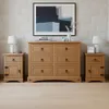 Cómoda + Mesas de Luz Naturale en Madera natural - Cómodas, Uruguay | La Cueva Muebles, vista 1 de 4