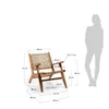 Butaca Grignoon de madera maciza de acacia y ratán sintético trenzado en Beige, Natural - Butacas, banquetas y puffs, Uruguay | Kavehome, vista 8 de 8