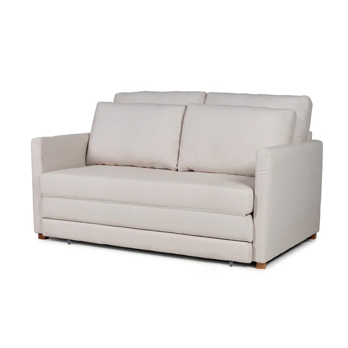 Sofá Cama Niki - Tela Rústica - 9831 (Parma Beige) en Beige - Sillones y sofás, Uruguay | NYR, vista 2