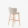 Taburete Ciselia chenilla - beige y madera maciza fresno acabado tono natural 65cm en Beige - Butacas, banquetas y puffs, Uruguay | Kavehome, vista 10 de 10