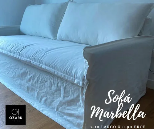 Sofá 3 Cuerpos Ozark Premium Marbella Funda Desmontable A Elección A Eleccion en Blanco - Sillones y sofás, Uruguay | Ozark Home, vista 9